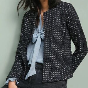 Anthropologie Dolan Tweed Peplum Jacket